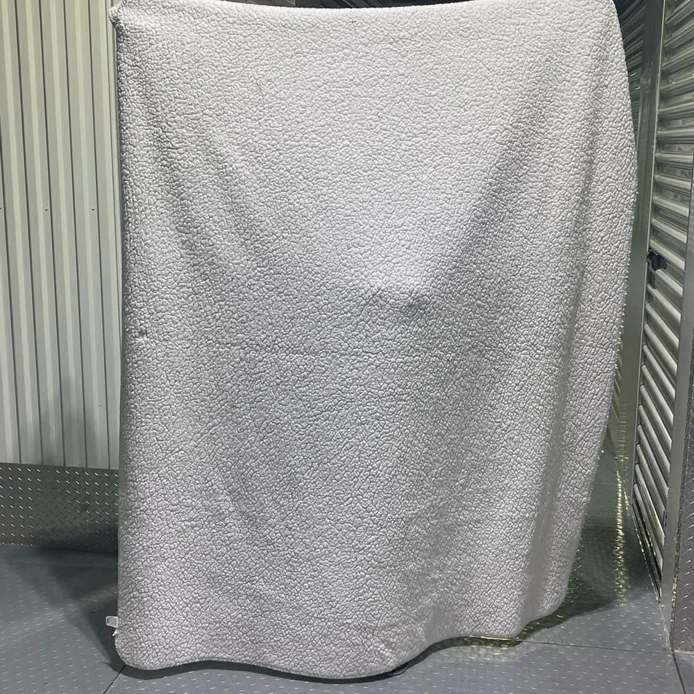 PINK Sherpa Blanket xl grey white dog/olive branch y2k og logo blanket